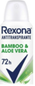 Antitranspirante Rexona bamboo & aloe vera en aerosol para dama 150 ml