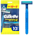 Rastrillo Gillette Prestobarba Ultragrip2 con 2 hojas y cabeza fija, 10 pzas