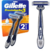 Rastrillo Gillette Prestobarba3 con 3 hojas, para rasurar la barba al ras, 2 pzas