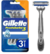 Rastrillo Gillette Prestobarba3 con 3 hojas rasurada al ras y extra suave 3 pzas