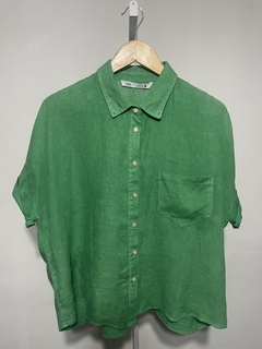 CAMISA ZARA 100% LINHO / TAMANHO G