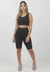 Conjunto Fitness Bermuda e Cropped Preto Feminino