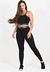 3 Peças Calça Legging + Top + Cropped de Telinha Preto com Elásticos Conjunto Fitness | REF: CCA9 - comprar online