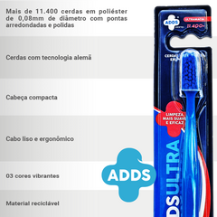 Escova Dental Ultramacia ADDS c/11.400 cerdas com 3 Unidades - comprar online
