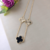 Colar Choker Trevo Black e 2 Flores Douradas Banhado em Ouro 18K - buy online