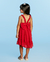 Vestido póa vermelho Gabriela Aquarela - comprar online