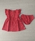 Vestido vermelho Bebê com calcinha