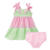 Vestido verde e rosa Infanti - comprar online