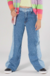 Calça Jeans Wide Leg Infantil Sun Place na internet