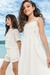 Vestido Midi em Tecido Kalix Branco Vicvicky - comprar online