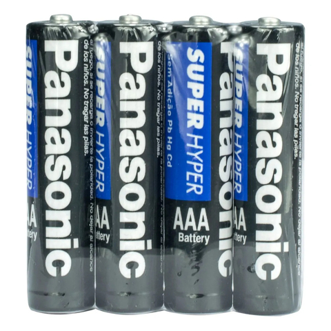 Pilhas Panasonic Zinco Palito AAA - c/ 4 pilhas