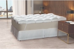 Pillow Top Pluma Sintetica Casal Branco