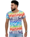 Camiseta Floral Branca 100% Algodão