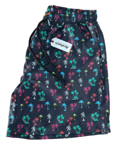 Bermuda de Tactel Estampa Exclusiva Floral Preto na internet