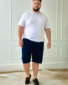 Bermuda PlusSize de Sarja Marinho Modelo Tradicional - comprar online