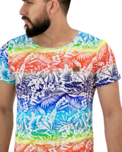 Camiseta Floral Branca 100% Algodão na internet