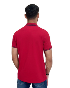 Gola Polo Pique Flora vermelho - comprar online