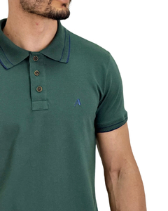 Gola Polo Pique Flora Verde - comprar online