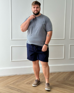 Bermuda PlusSize Marinho de Tactel - comprar online