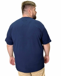 Camiseta plusSize Marinho Modal Malha fria na internet