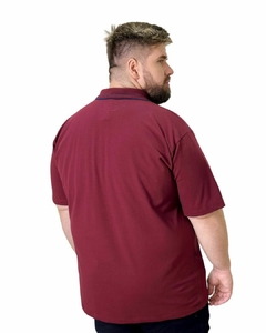 Gola Polo Pique PlusSize Bordo com Bolso - comprar online