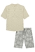 Conjunto de Bata em Malha Relevo e Bermuda em Malha Jacquard Johnny Fox - loja online