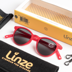 LINZE LZ3 – SUNGLASSES RED FROZEN SMOKE LENS - Baltasar Optica