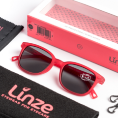 LINZE LZ4 – SUNGLASSES RED FROZEN SMOKE LENS - Baltasar Optica
