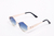 Oculos de Sol Mirror Dourado Lente Azul - comprar online