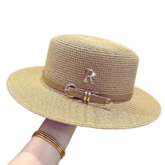 Chapéu de Palha Feminino R Carta Achatada da Nelule - Proteja-se do Sol com Estilo