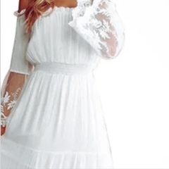 Vestido de Renda branco - Nelule na internet