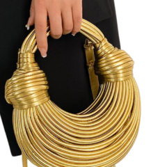 Bolsa artesanal noite dourada-Nelule - comprar online