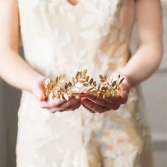 Coroa de casamento folha estilo -Nelule - comprar online