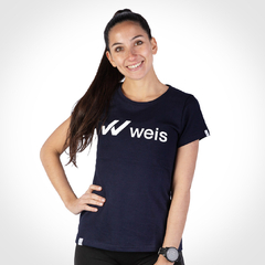 REMERA MUJER WEIS LOGO / AZUL