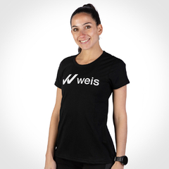 REMERA MUJER WEIS LOGO / NEGRA - comprar online