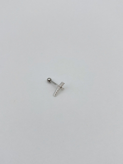 Piercing Hélix e Tragus de Cruz com Zircônia - comprar online