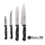Set de Cuchillas x 4 mango negro de Acero Inoxidable Codigo 33113 - comprar online
