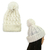 Touca com Pompom - Branco - MaisCompras.com.br