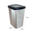 Lixeira Cesto 9 Litros com Tampa Click Label Cinza Inox - MaisCompras.com.br