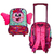 Mochila Infantil Escolar Borboleta Rodinha Rosa