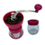 Moedor De Café Manual Vidro Plastico Inox Ceramica - Rosa - MaisCompras.com.br