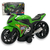 Super Moto 1600 Esportiva com Rodas com Fricção - Verde - MaisCompras.com.br