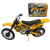 Moto de Motocross de Brinquedo com Apoio - Amarelo