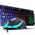 Kit Teclado Gamer Semi Mecânico, USB, RGB, 3200DPI, PC