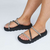 Sandália Birken Vizzano Feminino 3 Tiras Com Strass 6459.118 - Lis Magazine