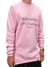 Blusa moletom alongada careca rosa - loja online