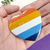 Bottons de coração holográficos bandeiras do Orgulho LGBTQIAPN+ - loja online