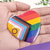 Bottons de coração holográficos bandeiras do Orgulho LGBTQIAPN+ na internet