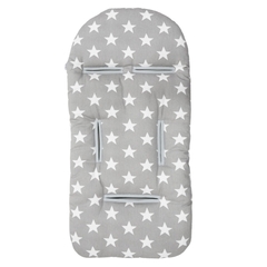 Colchón cubre cochecito + Almohada bebé Gris Estrellas - comprar online