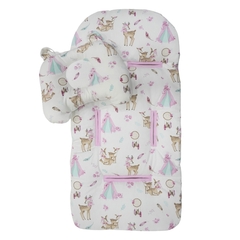 Colchón cubre cochecito + Almohada bebé Bambi